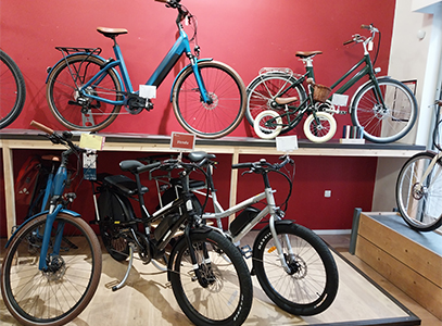 Intérieur magasin de vélos Lyon 6e
