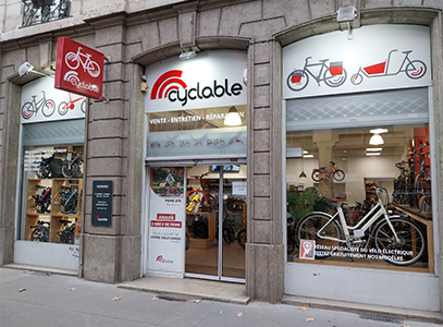 Intérieur magasin de vélos Lyon 6e